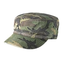 District Threads Distressed Military Style Twill Hat