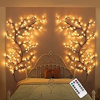 Enchanted Willow Vine 9.5FT, 160 LEDs Vines for Room Decor with Remote, Vine Lights for Wall Home Decorations with 20 Clips & Tapes, Plug in, 1 PC