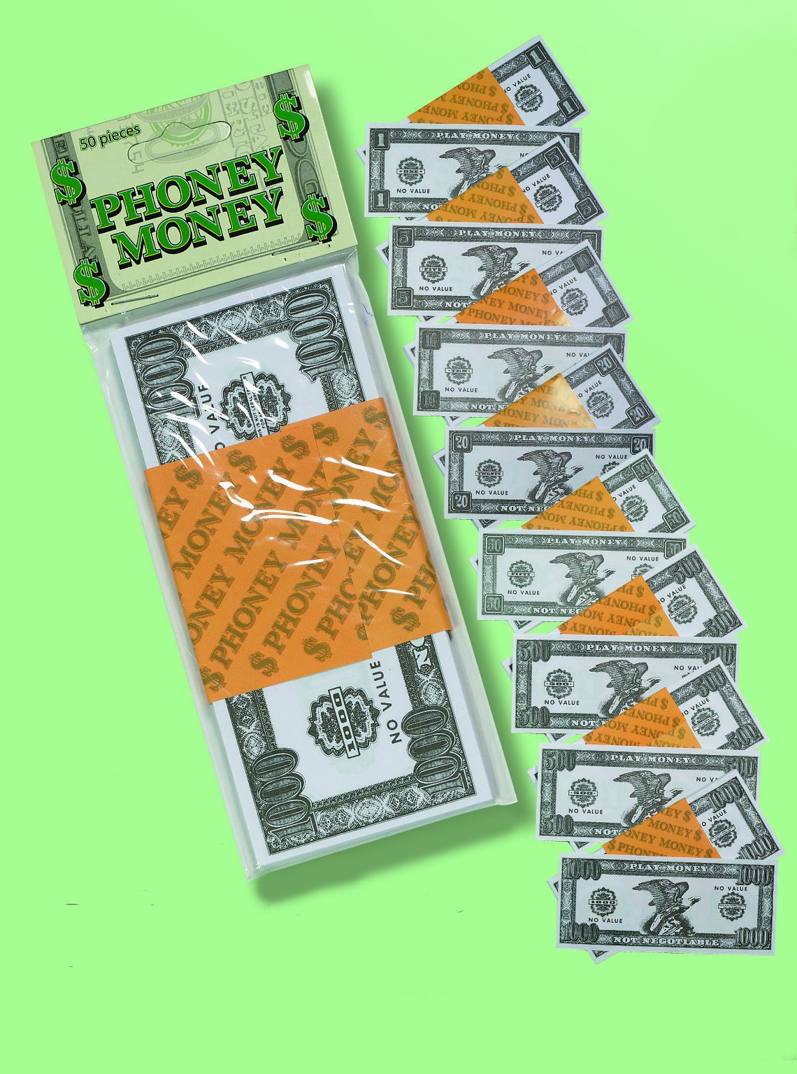 Forum Novelties Phoney Play Money $50 Bills (50-Pack)