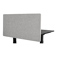 Stand Up Desk Store ReFocus Clamp-on Acoustic Desk Divider Privacy Panel That Reduces Noise and Visual Distractions (Cool Gray, 47.25