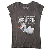 Disney Frozen Worth Melting For Juniors Grey T-Shirt