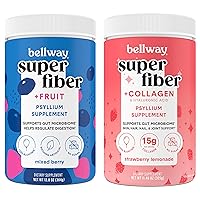 Bellway Super Fiber Powder + Fruit, Mixed Berry Super Fiber Powder + Collagen, Strawberry Lemonade