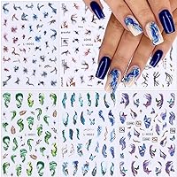 6 Colors Marble Nail Art Stickers 3D Gold Glitter Marble Nail Decals for Nail Art Irregular Line Nail Stickers Self Adhesive Stickers Watercolor Nail Designs Supplies for Women Nails Tips Decoration