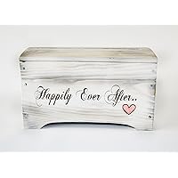 Roxy Heart Vintage Medium Wooden Shabby Chic Keepsake Memory Box with heart- Wedding Card Box