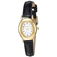 TIMETECH Viva Time Women's 2685L Oval Petite Analog Display Japanese Quartz Black Watch