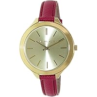 Michael Kors Mid-Size Runway Gold-Tone Dial Pink Leather Ladies Watch MK2298