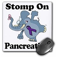 Elephant Stomp On Pancreatitis Awareness Ribbon Cause Design - Mouse Pad, 8 by 8 inches (mp_114617_1)