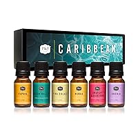 P&J Trading Fragrance Oil Caribbean Set | Pina Colada, Awapuhi Seaberry, Papaya, Mango, Ocean Breeze, Orchid Candle Scents for Candle Making, Freshie Scents, Soap Making Supplies, Diffuser Oil Scents