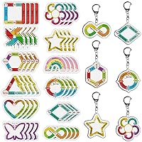 ZOiiWA 60 Pcs Breath Calm Anxiety Sensory Stickers Calm Strips Keychains Reusable Textured Tactile Rough Calming Stickers Adhesive Sensory Strips School Office Classroom Adults Kids Tension Supplies