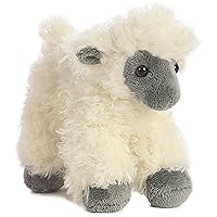 Aurora® Adorable Mini Flopsie™ Black Face Sheep Stuffed Animal - Playful Ease - Timeless Companions - White 8 Inches