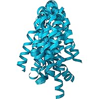Jillson Roberts Bulk 120-Count Self-Adhesive Grosgrain Curly Bows Available in 13 Colors, Turquoise (BGL939)