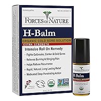 Forces Of Nature – Natural, organic, h-balm Control Extra Strength Cold Sore, fever Blister Treatment (4ml) Non Gmo, No Harmful Chemicals -Fast Relief for Tingling, burning & Itching Pain