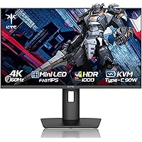 KTC 27 Inch 4K Gaming Monitor, Mini LED Monitor, Fast IPS, HDR1000, Built-in Speakers, HDMI2.1, DP1.4, Type-C 90W, 160Hz/144Hz Computer Monitor, Vesa Wall Mount PC Monitor