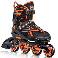 2PM SPORTS Torinx Green Boys Adjustable Inline Skates, Fun Beginner Roller Skates for Kids, Youth, Girls, Men and Women