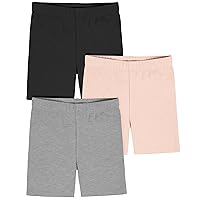 Gerber Baby Girls' Toddler 3-Pack Pull-On Bike Shorts, Pink