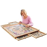 Deluxe Jigsaw Puzzle Workspace Organizer with Drawers - Gift Ideas for Puzzle Lovers