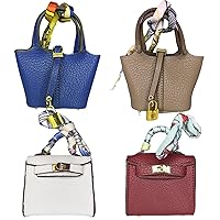 Clothes Fashion Pack Accessories Collectible Miniatures 4-Pack Bag Handbag Tote Bags Set Faux Leather for 12