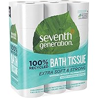 Seventh Generation 100% Recycled Bathroom Tissue, 240 Count (Pack of 48), White 48 per Carton