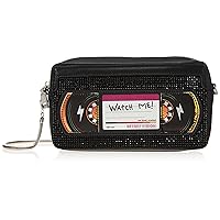 Betsey Johnson Kind Rewind VHS Crossbody, Black