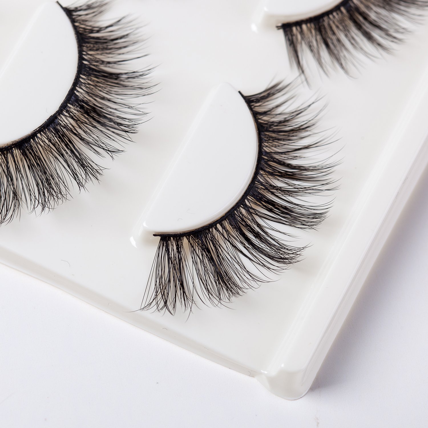 3D False Eyelashes Extensions 3 Pairs Long Lashes Strip with Volume for Women's Makeup Handmade Soft Fake Eyelash