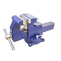 Yost Vises 865-D2 Reversible Combination Vise System | 6.5 Inch Jaw Width Heavy-Duty Utility Pipe and Bench Vise |Jaw Opens 11 Inches when Reversed | Swivel Base | Made with Ductile Iron Castings