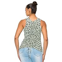 KNIT RIOT Women’s Tank Top – Ruched Drawstring Back Sleeveless Slim Fit Yoga Active Athletic Gym Workout Running T Shirts
