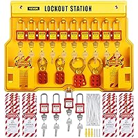 VEVOR Lockout Tagout Kit 58 Pieces Disconnect Switch Lock, Hasps Tags and Safety Padlock Storage Bag for Lock and Tag Products and Electrical Safety Equipment