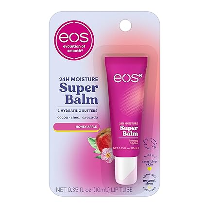 eos 24H Moisture Super Balm- Honey Apple, Day or Night Lip Treatment, Made for Sensitive Skin, 0.35 fl oz