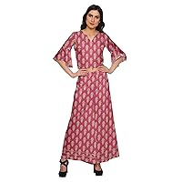 Printed Loose Palazzo And Crop Top Set Ethnic Dress For Women Plus Size