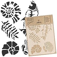 DIY Reusable Plastic Stencil - Jurassic Ammonite Fossils - Art Craft Wall Painting Pattern Template Scrapbooking Decoupage - Fabric Furniture Wood (15x21cm / 5.8” x 8.3”)