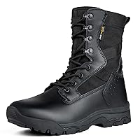 FREE SOLDIER Men’s Tactical Boots 8 Inches Lightweight Combat Boots Durable Suede Leather Military Work Boots Desert Boots