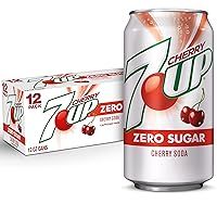 7UP Cherry Zero Sugar Soda, 12 fl oz cans (Pack of 12)