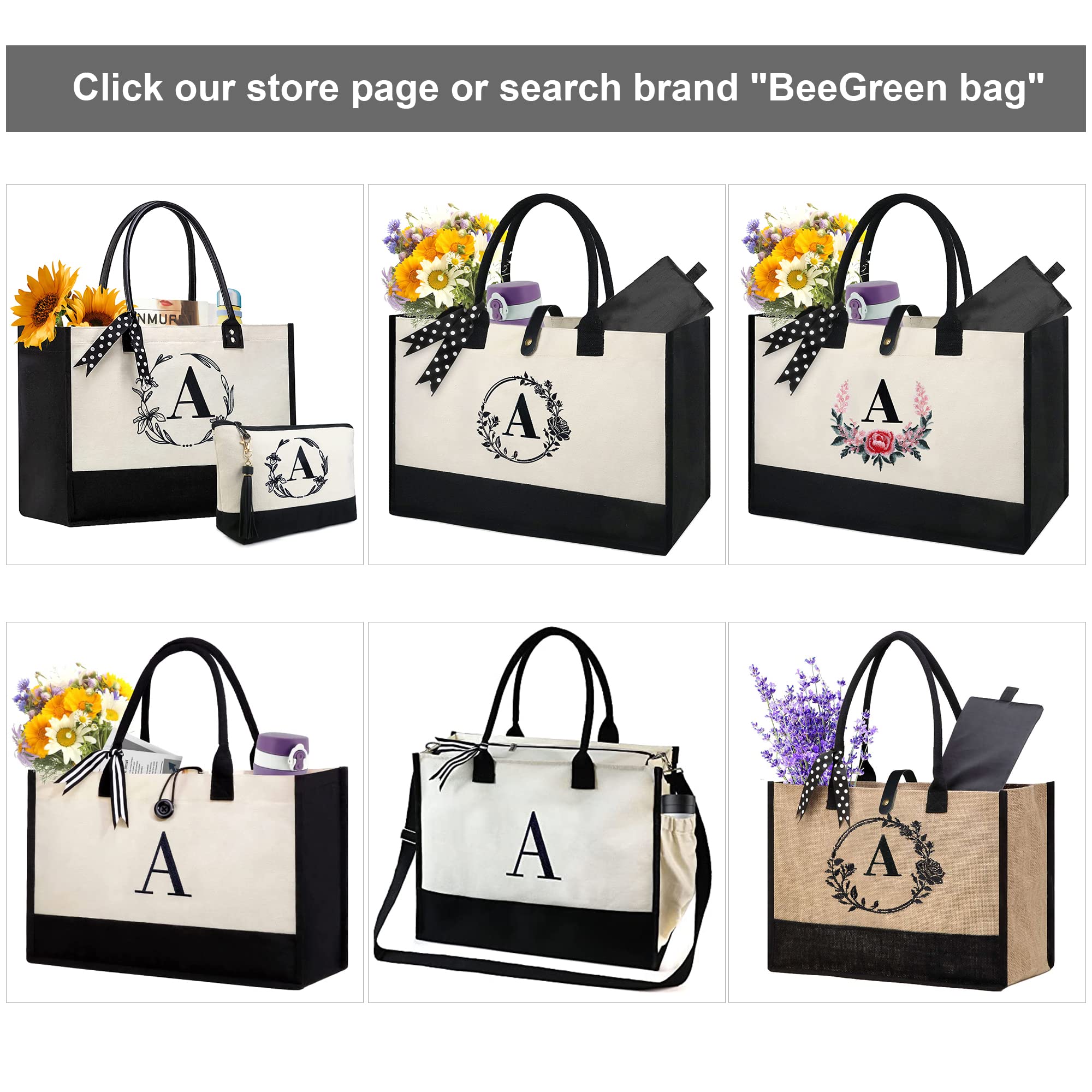 BeeGreen Birthday Gifts for Women 13oz Canvas Tote Bag for Women Who Have Everything Embroidery