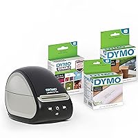 DYMO LabelWriter 550 Label Printer Bundle, Label Maker with Direct Thermal Printing, Automatic Label Recognition, Includes 1 Roll Each: Address Labels, Durable Multipurpose Labels