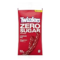 TWIZZLERS Zero Sugar Twists Strawberry Candy Bags, 5 oz (12 Count)