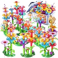 148PCS Flower Garden Building Toys for 3 4 5 6 Year Old Girls, Educational Activity Preschool Birthday Gifts for 3 4 5 Year Old Girls, Building Stem Toys for Kids Toddlers Ages 3-5