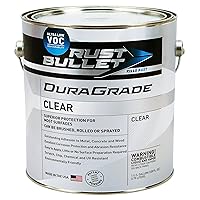 Rust Bullet - DuraGrade Clear – High Performance Clear Coat for Concrete, Automotive, Wood and Metal Finishes, Impact Resistant, Ultra-Low VOC - Clear Coating - Gallon
