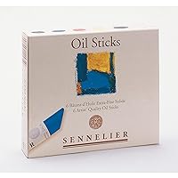 Sennelier Medium Oil Stick Set, 6 Count (Pack of 1), Multicolor