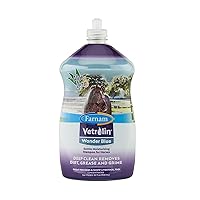 Farnam Vetrolin Wonder Blue Gentle Moisturizing Shampoo for Horses, Livestock and Dogs Blue 32