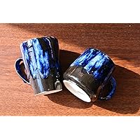 Pottery coffee mug, Blue Tears mug, handmade ceramic mug, coffee mug pottery, Custom mugs, Unique coffee mug, Ready to ship, gift for her