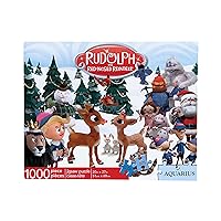 AQUARIUS Rudolph the Red Nosed Reindeer Puzzle (1000 Piece Jigsaw Puzzle) - Glare Free - Precision Fit - Officially Licensed Merchandise & Collectibles - 20 x 27 Inches