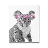 Funny Koala Wildlife In Glasses Canvas Wall Art, Design by Annalisa Latella
