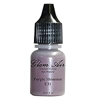 Glam Air Airbrushsh Eye Shadow Colors Water-based 0.25 Fl. Oz. Bottles of Eyeshadow( Choose Your Colors From Menu) (E31- PURPLE SHIMMER)