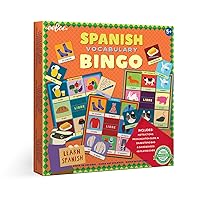 eeBoo: Spanish Bingo Vocabulary Game, A Game of Imaginative Problem Solving, Educational Games That Cultivates Conversation, Socialization, and Skill-Building, Learn Spanish, for Ages 5 and up