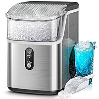 Nugget Ice Makers Countertop,Pebble Ice Maker Machine with Crushed Ice, 35lbs/Day,One-Click Operation,Self-Cleaning Countertop ice Machine,Pellet Ice Maker Countertop for Home/Kitchen/Office