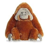 Aurora® Huggable Destination Nation™ Orangutan Stuffed Animal - Global Exploration - Learning Fun - Orange 12 Inches