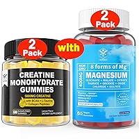 2 Pack Creatine Monohydrate Gummies + 2 Pack Magnesium Gummies