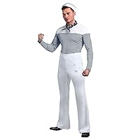 Men's Vintage Sailor Costume | Ship Captain Outfit for Men | Mens Boat Captain Costumes for Yacht Party Cosplay
