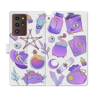 Wallet Case Replacement for Samsung Galaxy S23 S22 Note 20 Ultra S21 FE S10 S20 A03 A50 Card Holder Witch Potion Cover Snap Flip Folio Magnetic Mushroom Magician Heat Cute PU Leather Fairy Spell
