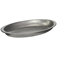Wilton Armetale Gourmet Grillware Au Gratin Grilling and Serving Pan with Handles, Medium , 14-Inch -
